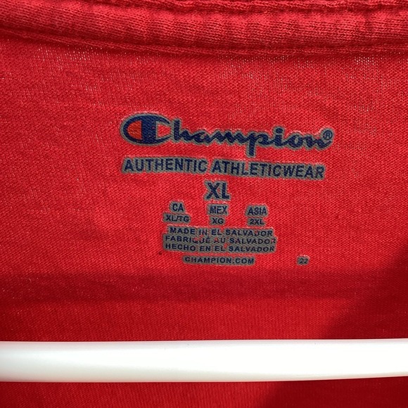 Mens Champion NC State Wolfpack Softball Short Sleeve T-shirt- Red- XL - Picture 4 of 8